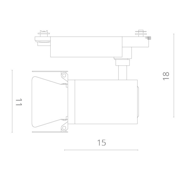 Светильник на шине ARTE Lamp A6720PL-1BK