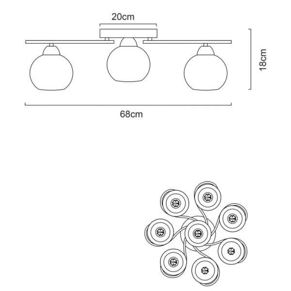 Накладная люстра ARTE Lamp A6058PL-8CC