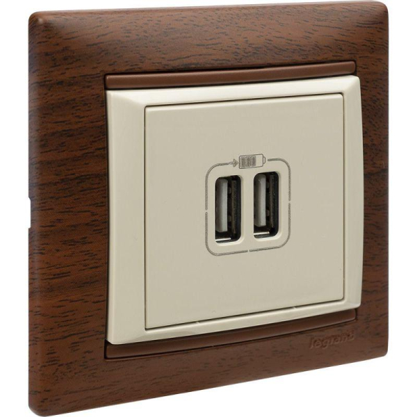 Розетка USB 2-м СП Valena сл. кость IEK 774170