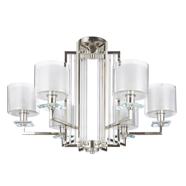 Crystal Lux Люстра Crystal Lux NICOLAS SP-PL6 NICKEL/WHITE