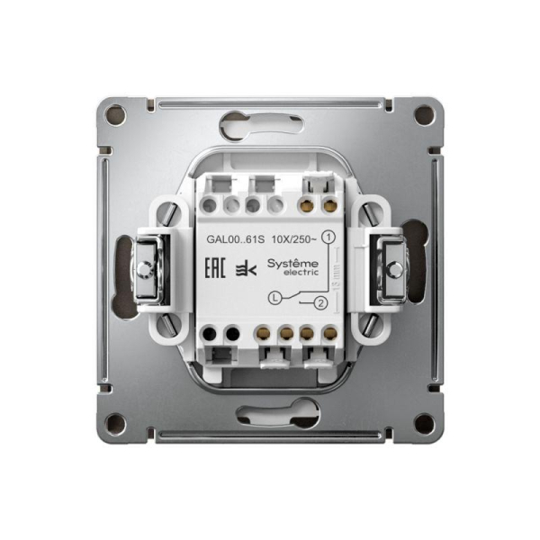 Переключатель 1-кл. ArtGallery 10AX быстрозажим. клем. механизм мокко SE GAL000661S