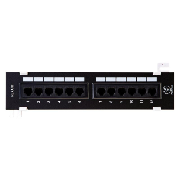 Панель коммутационная настенная, 12 портов, UTP, RJ-45, CAT 5e REXANT