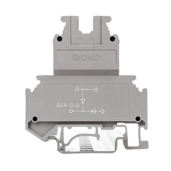 Клемма со встроенным диодом винтовой зажим 4 точки подключения 4кв.мм сер. DKC GUR-D-D