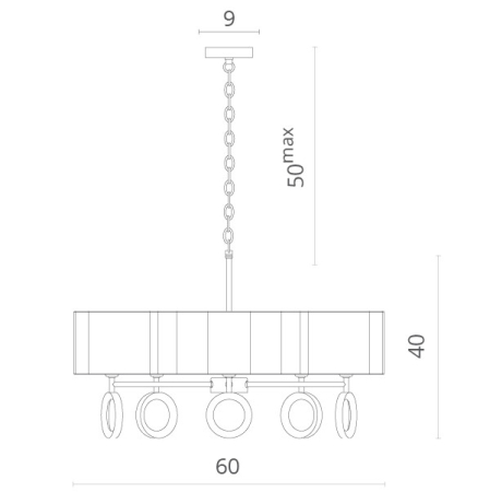 Подвесная люстра Divinare 4069/02 LM-5