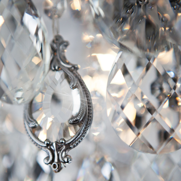 Накладная люстра Eurosvet 10081/6 хром/прозрачный хрусталь Strotskis