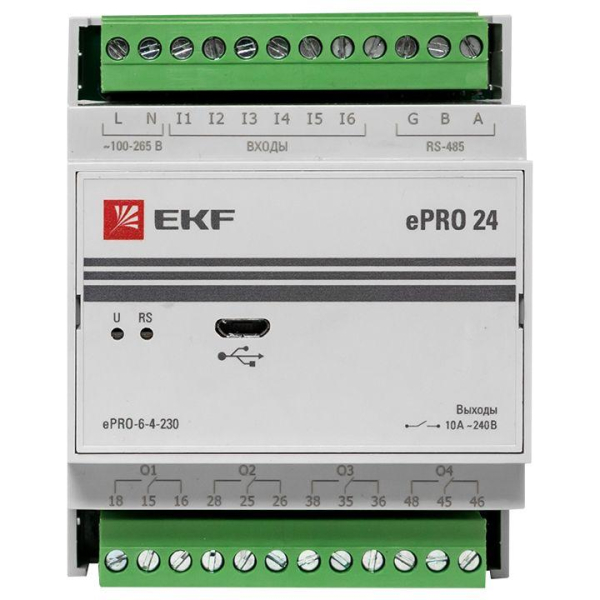 Модуль расширения ePRO удаленного управления 6вх/4вых 230В PROxima EKF ePRO-6-4-230