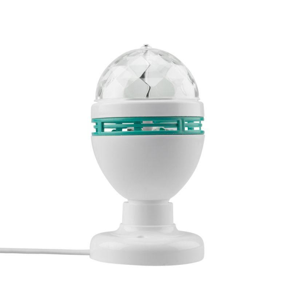 Лампа светодиодная "Диско" 6Вт шар E27 220В многоцв. с подставкой IP20 Neon-Night 601-251