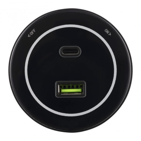Трековая система розеток Arte Milano 399732TS/USB-Type-C Black