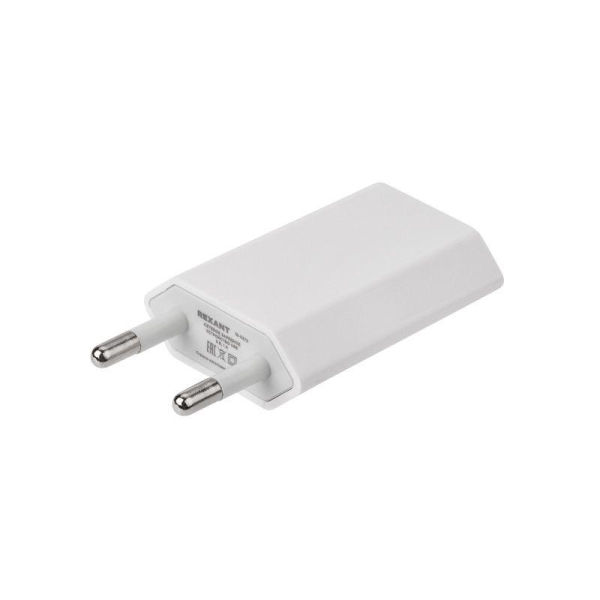 Устройство зарядное сетевое для iPhone/iPad USB 5В 1А бел. Rexant 16-0273