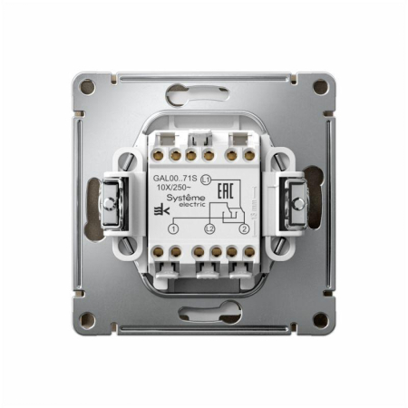 Переключатель перекрестный ArtGallery 10AX быстрозажим. клем. механизм шампань SE GAL000571S