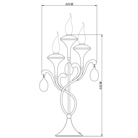 Настольная лампа ARTE Lamp A3239LT-3WH