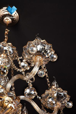 Подвесная люстра Eurosvet 10052/6 золото/тонированный хрусталь Strotskis