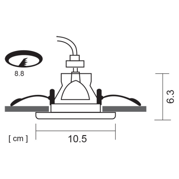 Встраиваемый светильник ARTE Lamp A6663PL-1BK