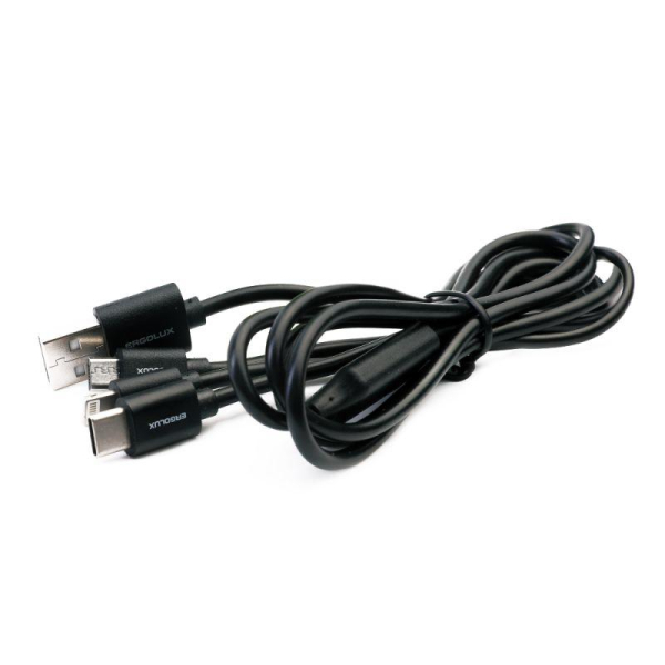 Кабель Micro USB-Lightning-Type C 3 в 1 3А 1.2м зарядка черн. (коробка) ERGOLUX 15099