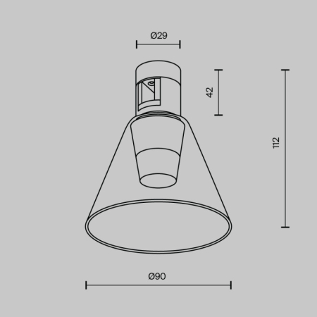 Светильник на шине Maytoni Technical TR147-1-3W3K-BS