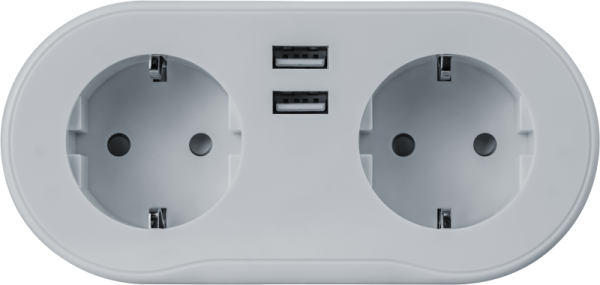 Разветвитель 2-м с заземл. 14 556 Smart Home NSH-ST-02 2хUSB с управлением по WI-FI бел. NAVIGATOR 14556