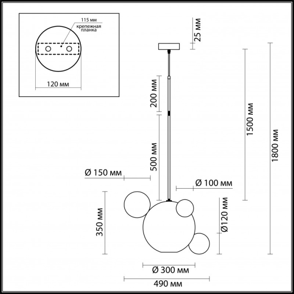 Подвесной светильник Odeon Light 4640/12LA