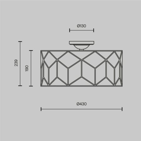 Накладная люстра Maytoni H223-PL-03-G