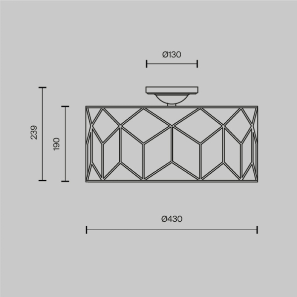 Накладная люстра Maytoni H223-PL-03-G