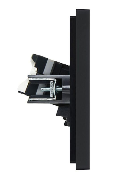 Розетка компьютерная 2-м RJ45 кат.5E FORTE&PIANO FP133 черн. IEK FP-K20-1-K02