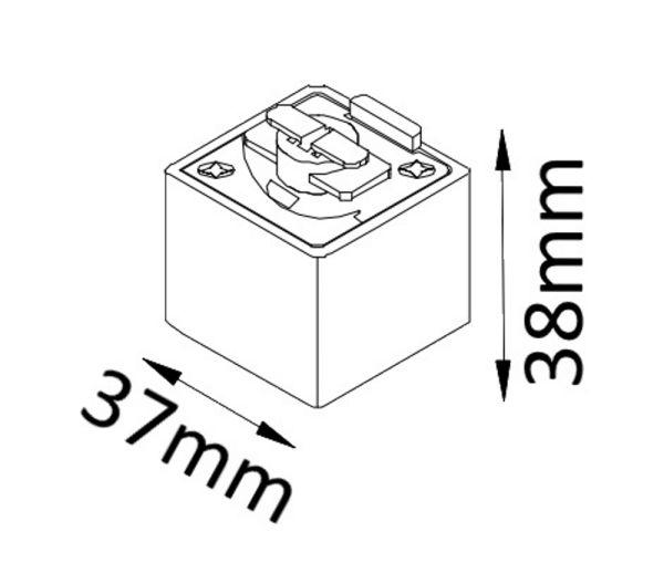 Crystal Lux Адаптер для однофазного шинопровода Crystal Lux CLT 0.212 03 BL