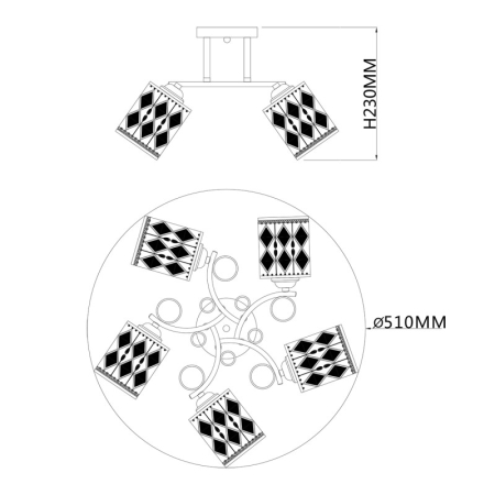 Накладная люстра Escada 1107/5PL
