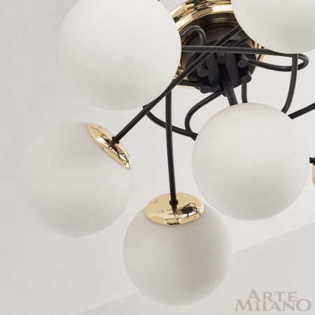 Накладная люстра Arte Milano 276408/6+1 BK/GD