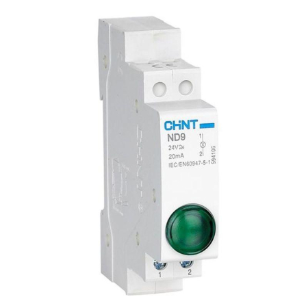 Индикатор ND9-1/g AC/DC 24В (LED) (R) зел. CHINT 594106