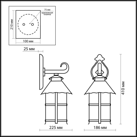 Светильник настенный Odeon Light 2313/1W