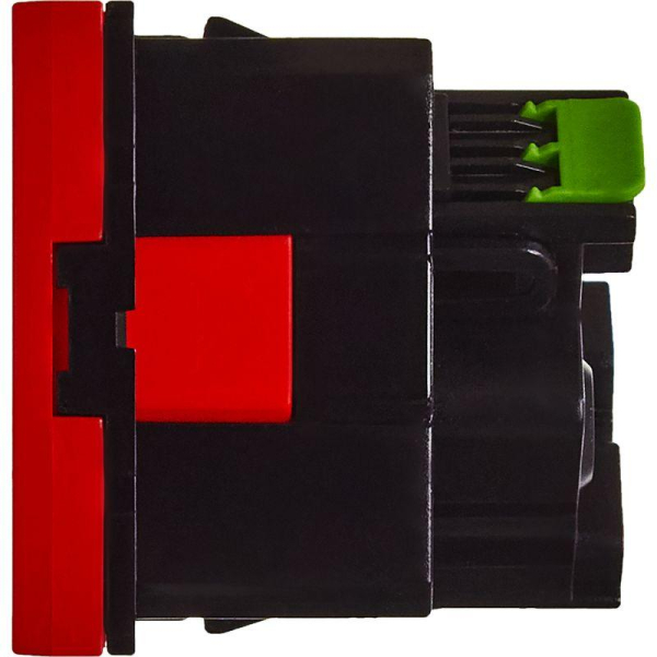 Розетка 2мод. 16А 250В 45град. с заземл. защ. шторки безвинт. зажимы красн. ИЭК Leg 4525059