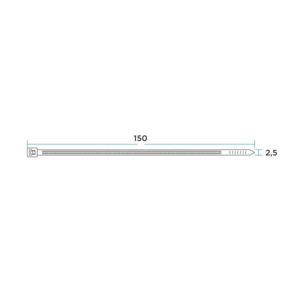 Хомут кабельный 2.5х150 нейл. бел. (уп.100шт) Rexant 07-0150