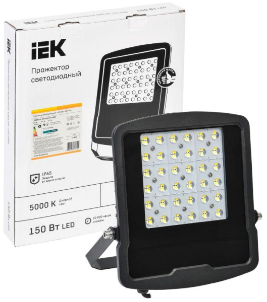 Прожектор светодиодный СДО 08-100 PRO 60град. 5000К IP65 черн. IEK LPDO8-01-100-060-50-K02