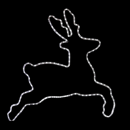 Светодиодная фигура из гибкого неона Снежинка 60x60см ТЕПЛЫЙ БЕЛЫЙ NEON-NIGHT