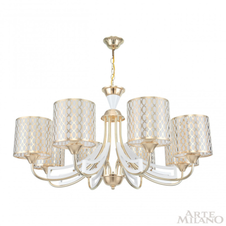 Подвесная люстра Arte Milano 303387/8 Wh/Gd