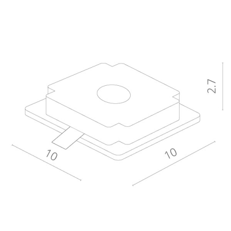 Встраиваемый светильник ARTE Lamp A9214PL-1WH