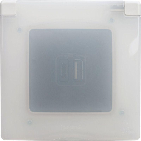 Рамка 1-м Etika IP44 с защ. крышкой бел. IEK 672550