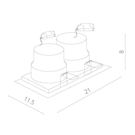 Встраиваемый светильник ARTE Lamp A7007PL-2BK