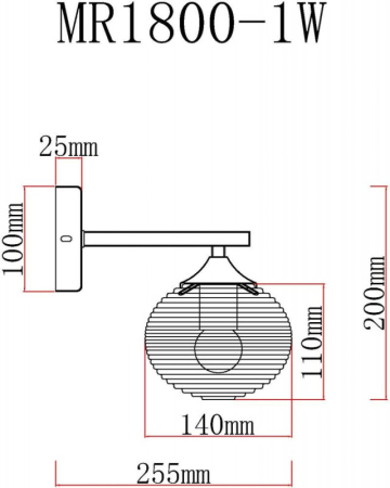 Бра MyFar MR1800-1W