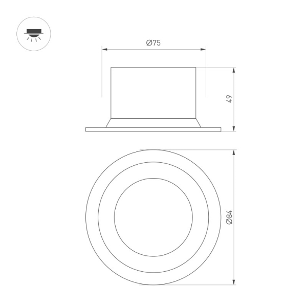 Светильник Downlight Arlight 041461