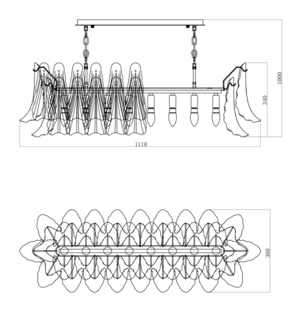 Подвесная люстра Fluorite FL1093-8P