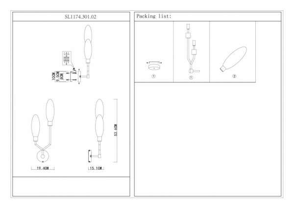 Бра ST-Luce SL1174.301.02