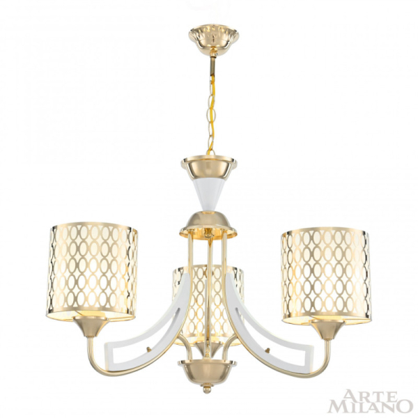 Подвесная люстра Arte Milano 303387/3 Wh/Gd