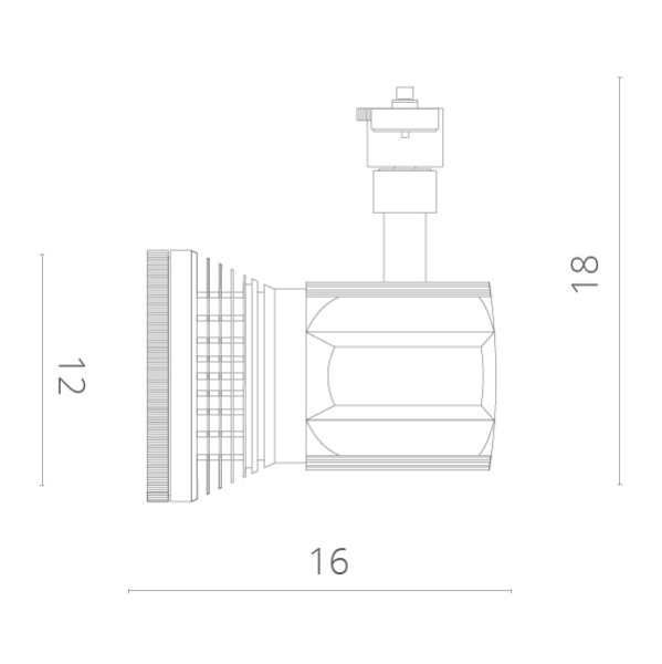 Светильник на шине ARTE Lamp A6118PL-1BK