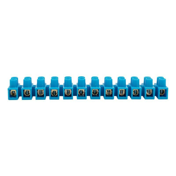 Клеммная винтовая колодка KВ-10 4-10, ток 10 A, полипропилен синий REXANT (10 шт./уп.)