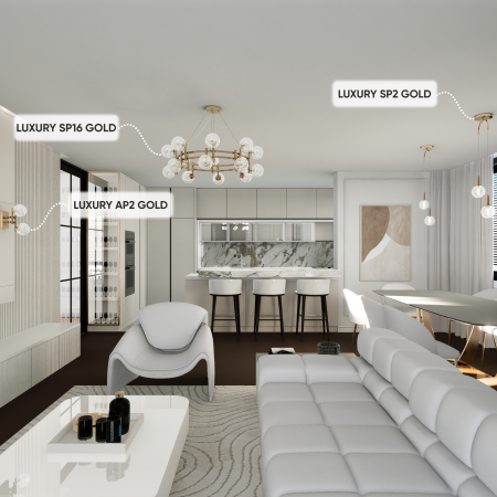 Crystal Lux Люстра Crystal Lux LUXURY SP16 GOLD