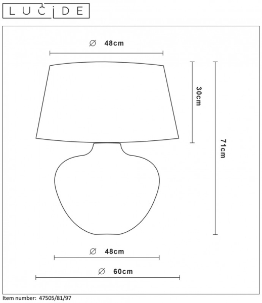 Настольная лампа LUCIDE 47505/81/97