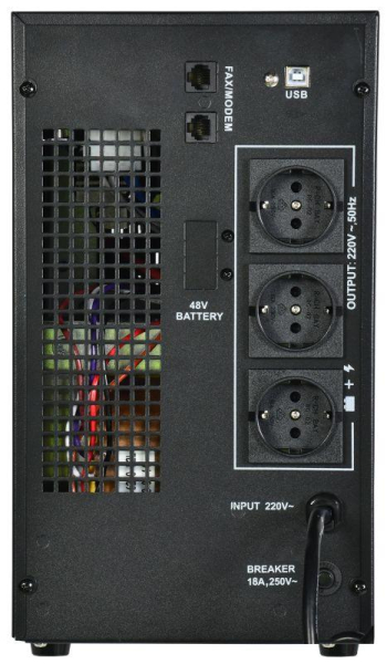 Источник бесперебойного питания ELECTRA LT 3кВА/2.4кВт с АКБ 4х9А.ч USB Schuko ITK ELT-3000VA-1-004-S