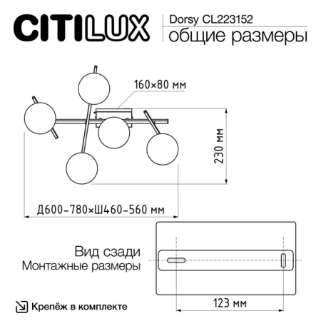 Накладная люстра Citilux CL223152