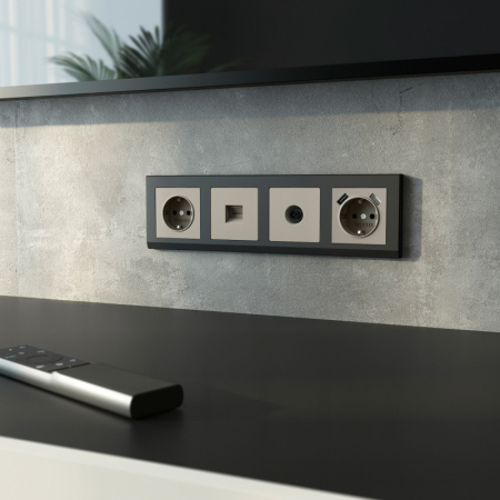 Розетка Werkel W1281004 дымчатый