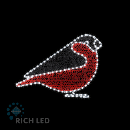 2Д Елочная игрушка Птица мини, 330х450 мм, Деколэйс, 24В Белый